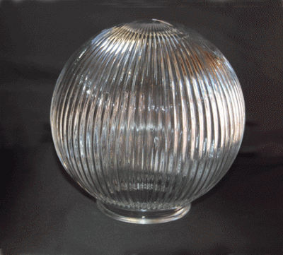 6 15 Cm Prismatic Glass Globe Shade, Glass Bowl Light Shade Uk