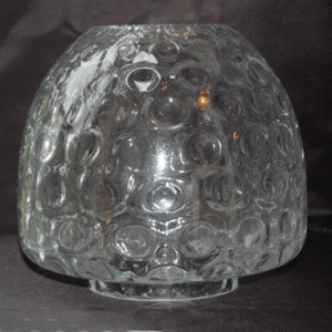 Optic clear glass oil lamp shade no.55