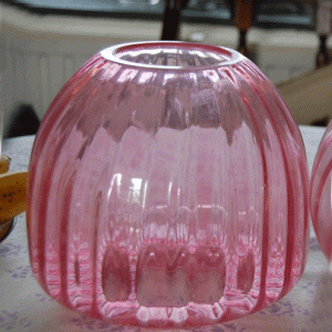 Pink optic oil lamp shade no.14