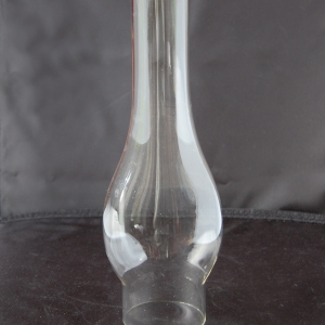 Oval clear glass oil lamp chimney no. 79