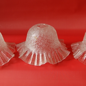 Set of three antique glass shades no.49.A