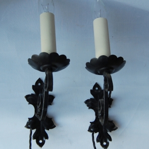 Pair of iron wall lamps no.46