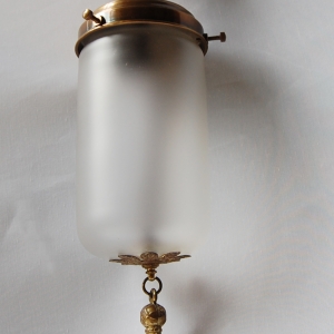 Small frosted glass hanging light no.48