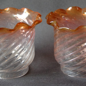 Two antique glass shades no.219